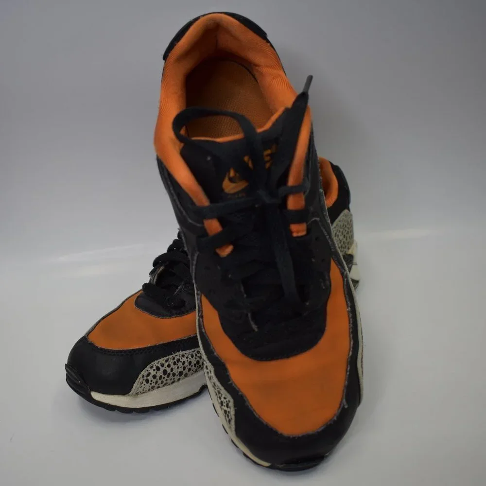 Nike Air Max 90 Safari GS Summit White Black Clay Orange‎ 820340-100 SZ 7 Y
